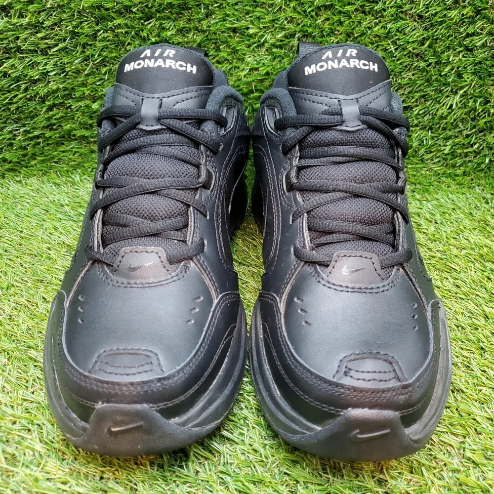 Nike Air Monarch IV SIZE 8 Men's Workout‎ Cross Training Shoes Black